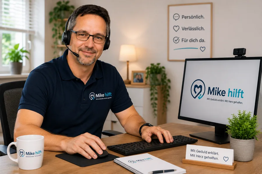 Technikhilfe in Heusenstamm – Mike hilft am Computer